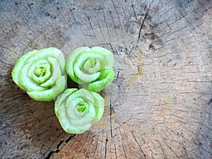 Roses from rearrange of cutting lettuce