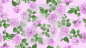 Roses Seamless Pattern for Wedding Decoration.