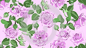 Roses Seamless Pattern for Wedding Decoration.