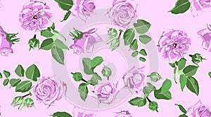 Roses Seamless Pattern for Wedding Decoration.