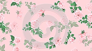 Roses Seamless Pattern for Wedding Decoration.