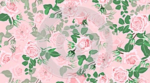 Roses Seamless Pattern for Wedding Decoration.