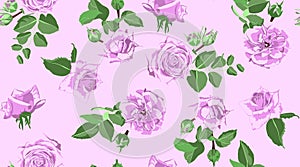 Roses Seamless Pattern for Wedding Decoration