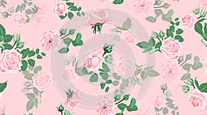 Roses Seamless Pattern for Wedding Decoration