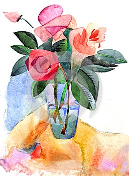 Roses in a vase