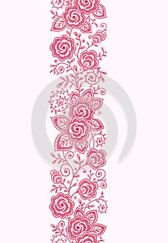 Roses Vertical seamless pattern.