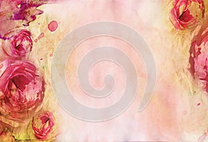 Roses vintage shabby chic background