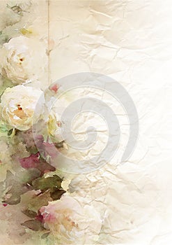 Roses vintage shabby chic background