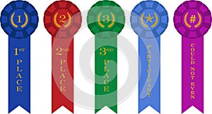 Rosette Ribbon Awards Incl. Can`t Even and Participation