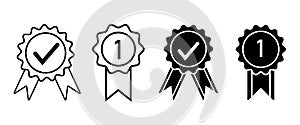 rosette vector for aprove or certified award