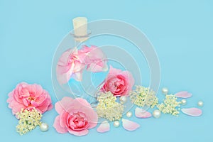 Rosewater for Natural Skincare with Rose and Elder Flower Flowers