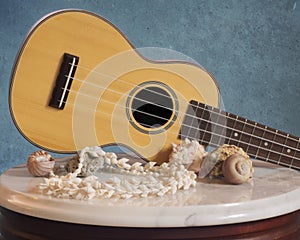 Rosewood Ukulele with Sea Shell Decor