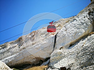 Rosh Hanikra cable car, Israel - the steepest in the world