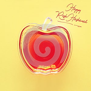 Rosh hashanah jewesh holiday concept - honey traditional holiday symbol.