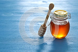 Rosh hashanah jewesh holiday concept - honey traditional holiday symbol