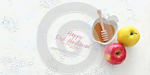 Rosh hashanah jewesh holiday concept - honey traditional holiday symbol