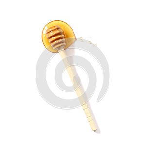 Rosh hashanah (jewesh holiday) concept - top view of honey steack isolated on white. traditional holiday symbols.