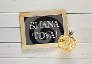 Rosh hashanah (jewish New Year) concept. Traditional symbols