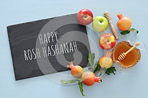 Rosh hashanah & x28;jewish New Year holiday& x29; concept photo