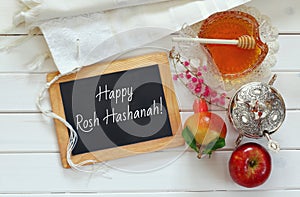 Rosh hashanah & x28;jewish New Year& x29; concept. Traditional symbol