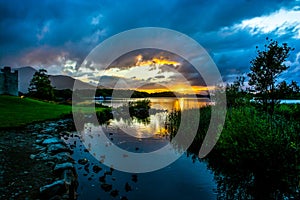 Ross Castle at Lough Leane in Ireland