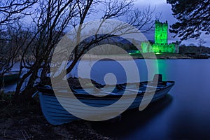 Ross castle at night. Killarney. Ireland