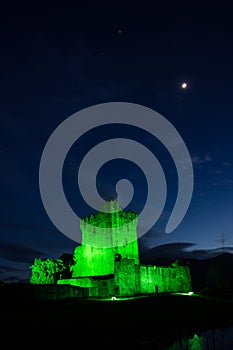Ross castle at night. Killarney. Ireland