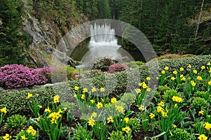 Ross fountain in butchart gardens