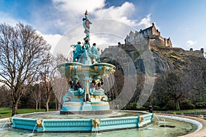 Ross Fountain with Edinburgh Castle