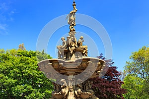 Ross fountain landmark in Pincess Street Gardens