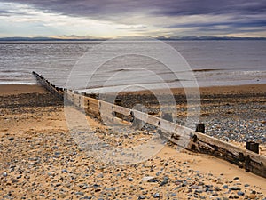 Rossall Beach and Watch Tower at Fleetwood, Lancashire