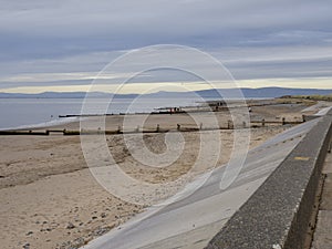 Rossall Beach and Watch Tower at Fleetwood, Lancashire