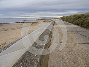 Rossall Beach and Watch Tower at Fleetwood, Lancashire