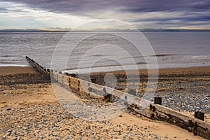 Rossall Beach and Watch Tower at Fleetwood, Lancashire