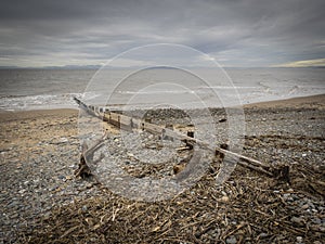 Rossall Beach and Watch Tower at Fleetwood, Lancashire