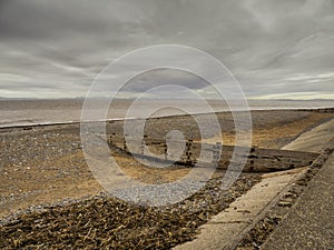 Rossall Beach and Watch Tower at Fleetwood, Lancashire