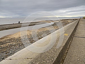 Rossall Beach and Watch Tower at Fleetwood, Lancashire