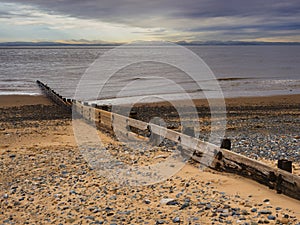 Rossall Beach and Watch Tower at Fleetwood, Lancashire