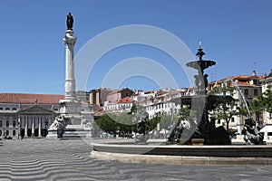 Rossio square in Lisbon Portugal
