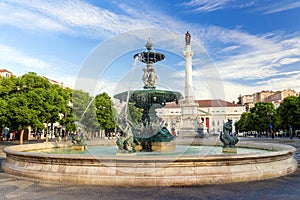 Rossio Square in Lisbon, Portugal