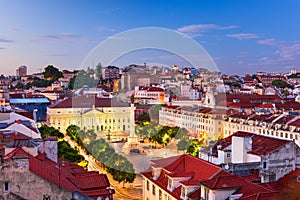 Rossio Square in Lisbon photo