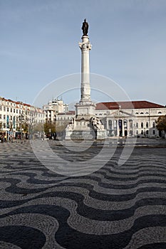 Rossio Square (Praca do Rossio) in Lisbon