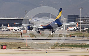 Rossiya Airbus A319 Landing at Barcelona