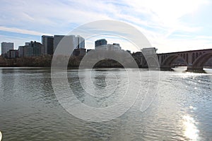 Rosslyn Georgetown Waterfront Park Francis Scott Key Bridge