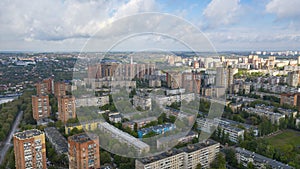 Rostov-on-Don aerial view. Panorama of the city of Rostov on Don, Voroshilovsky District