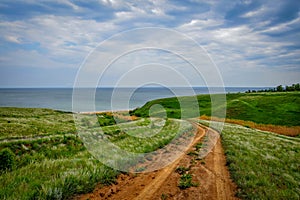 Dirt road to the Tsimlyansk sea photo