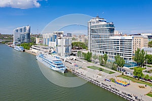 ROSTOV-ON-DON, RUSSIA - MAY 2019: Riverport on the waterfront. Rostov-on-Don. Russia