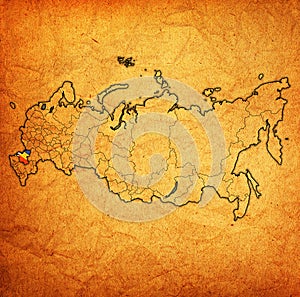 rostov oblast on administration map of russia