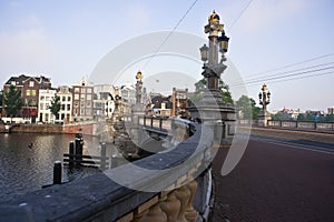 Rostral column bridge in Amsterdam.