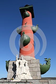 Rostral column in Saint Petersburg